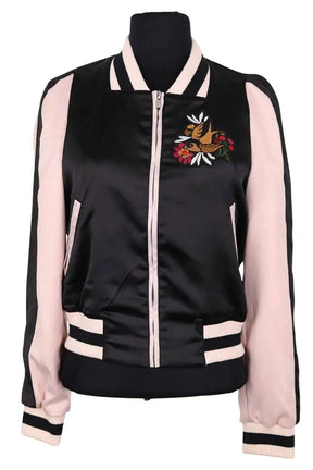 Blouson Maje Noir en Synthétique, taille M - Seconde Main