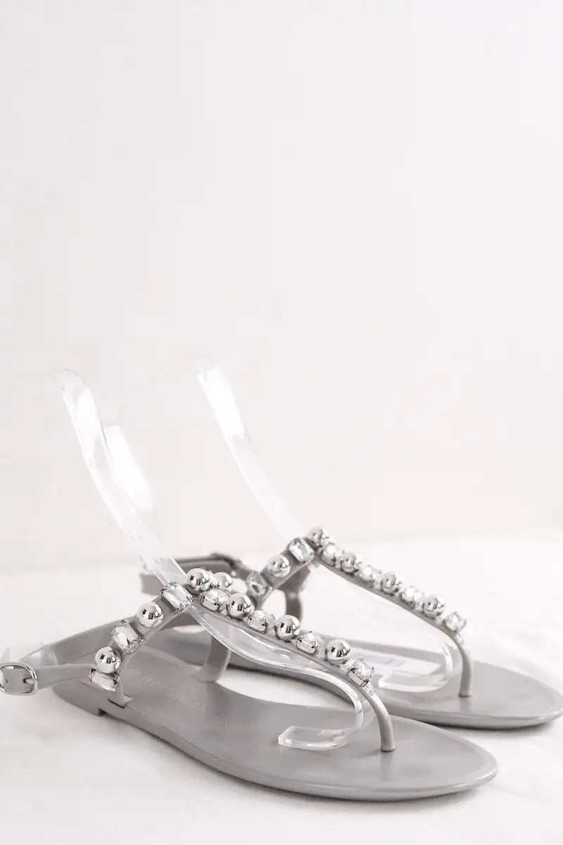 Sandales Stuart Weitzman Gris en Caoutchouc