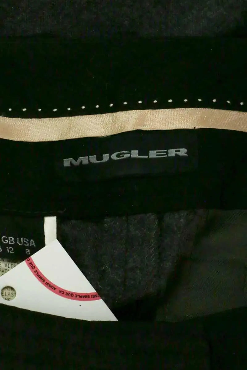 Pantalon droit Mugler Gris en Laine