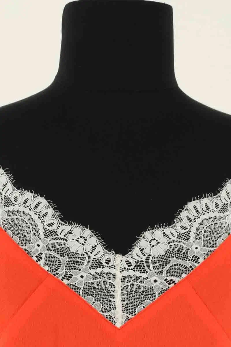 Top sans manche Maje Rouge en Synthétique