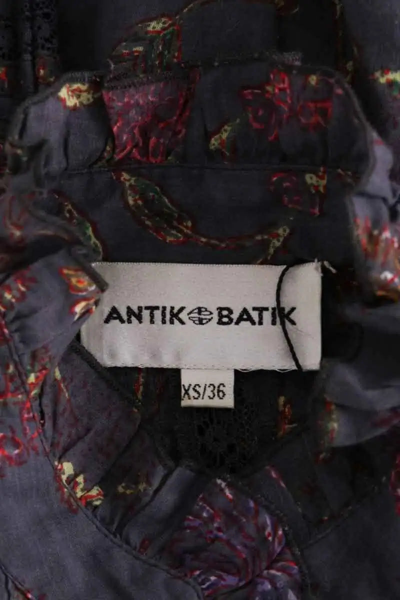 Blouse Antik Batik Violet en Coton