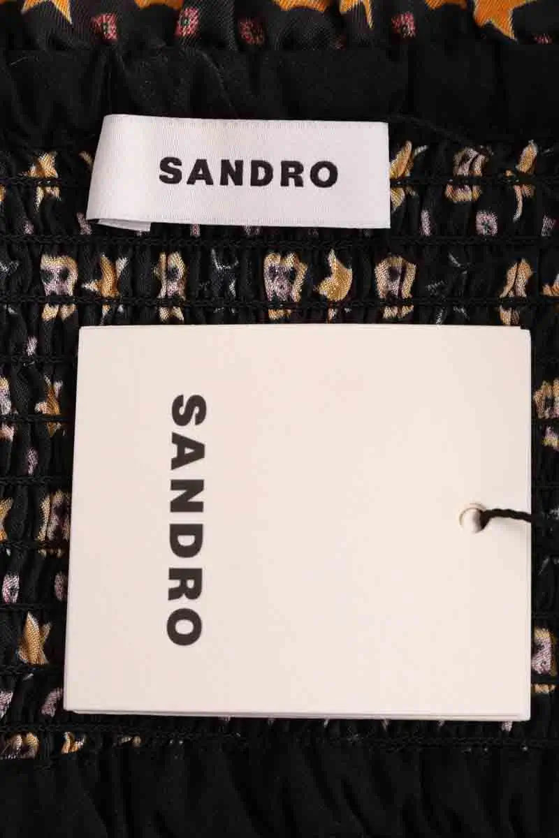 Top sans manche Sandro Noir en Viscose