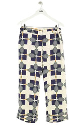 Pantalon La Prestic Ouiston Marine en Soie, taille XS - Seconde Main