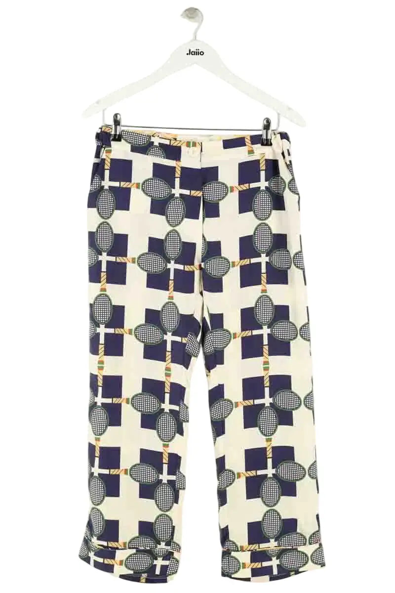 Pantalon La Prestic Ouiston Marine en Soie, taille XS - Seconde Main