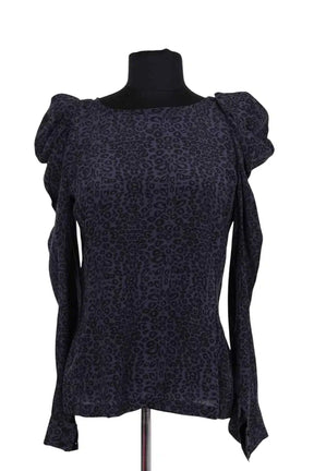Blouse Maje Bleu en Soie, taille S - Seconde Main