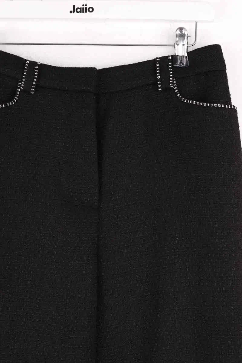 Pantalon droit Maje Noir en Synthétique