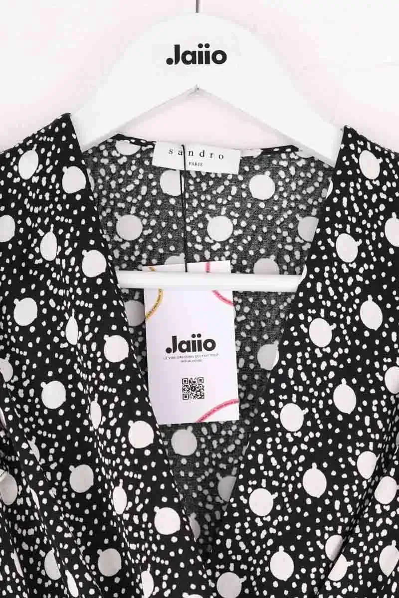 Robe Sandro Noir en Viscose