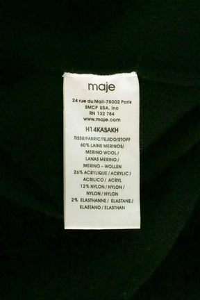 Pull Maje Noir en Laine