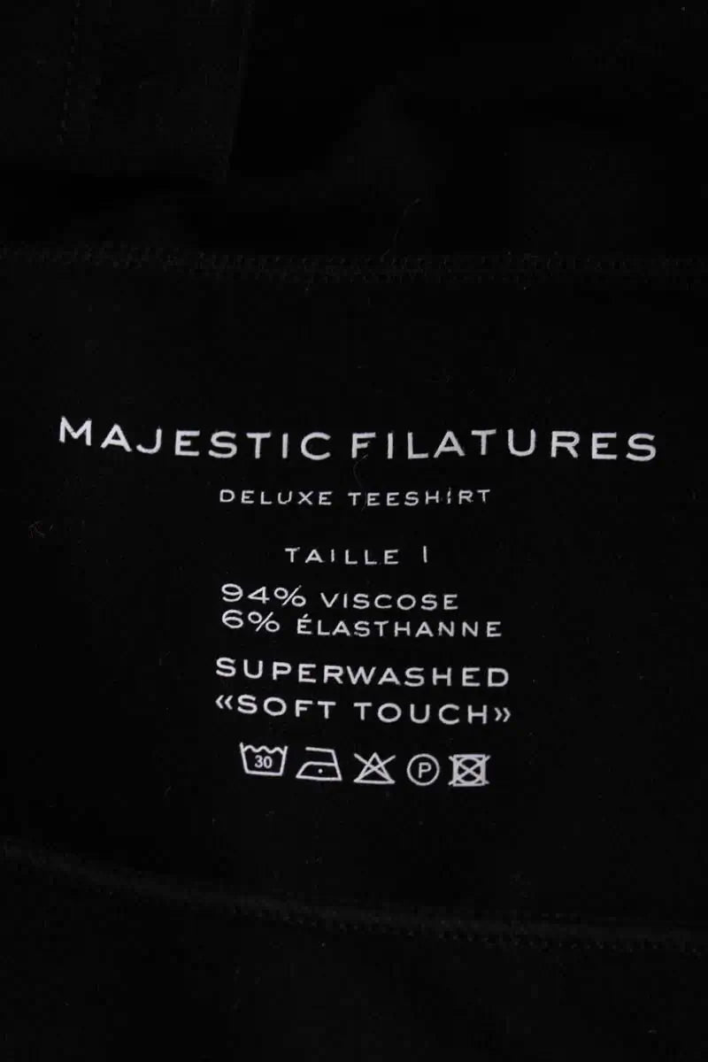 Top Majestic Filatures Noir en Viscose