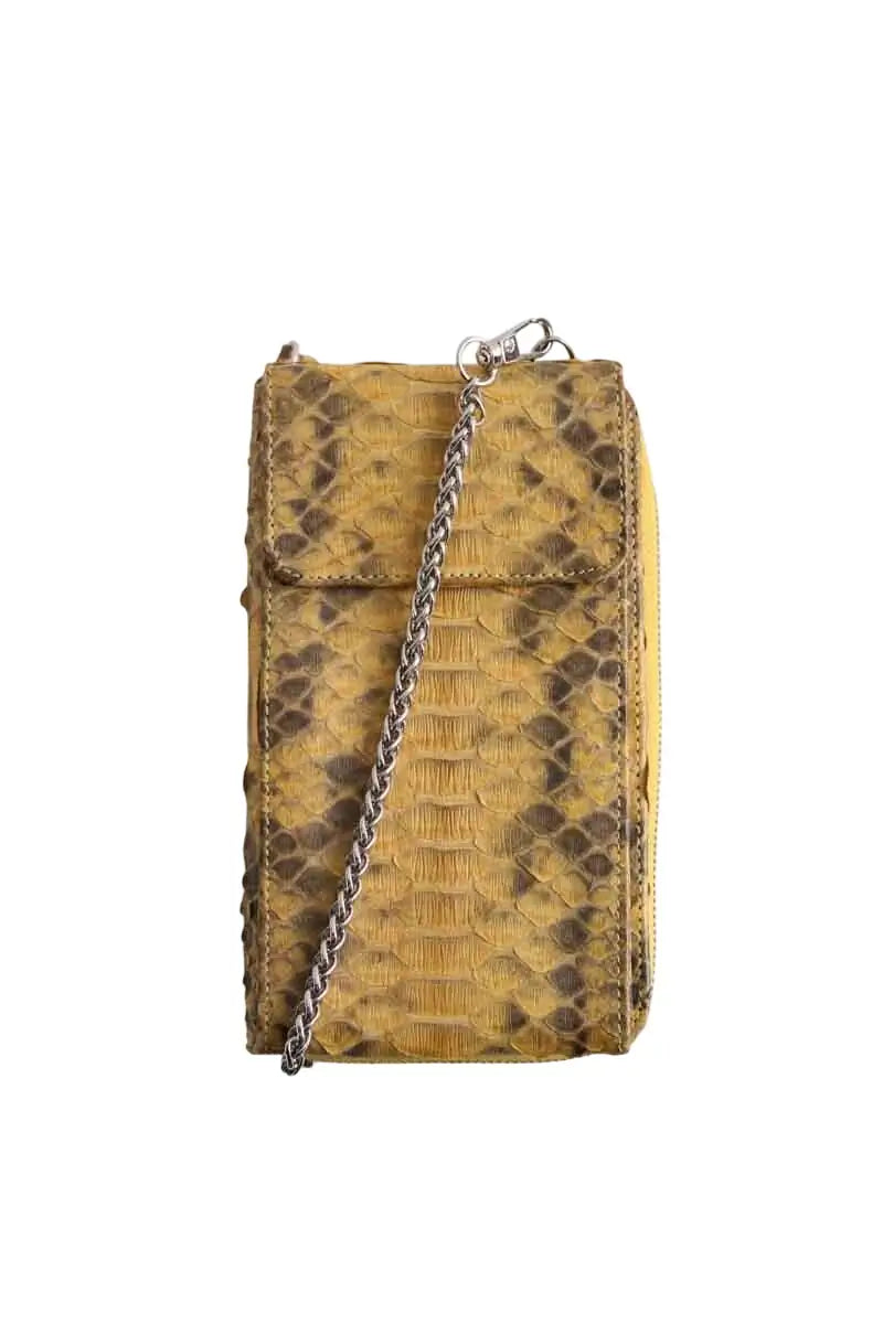 Portefeuille Sista Jaune en Cuirs exotiques - Seconde Main