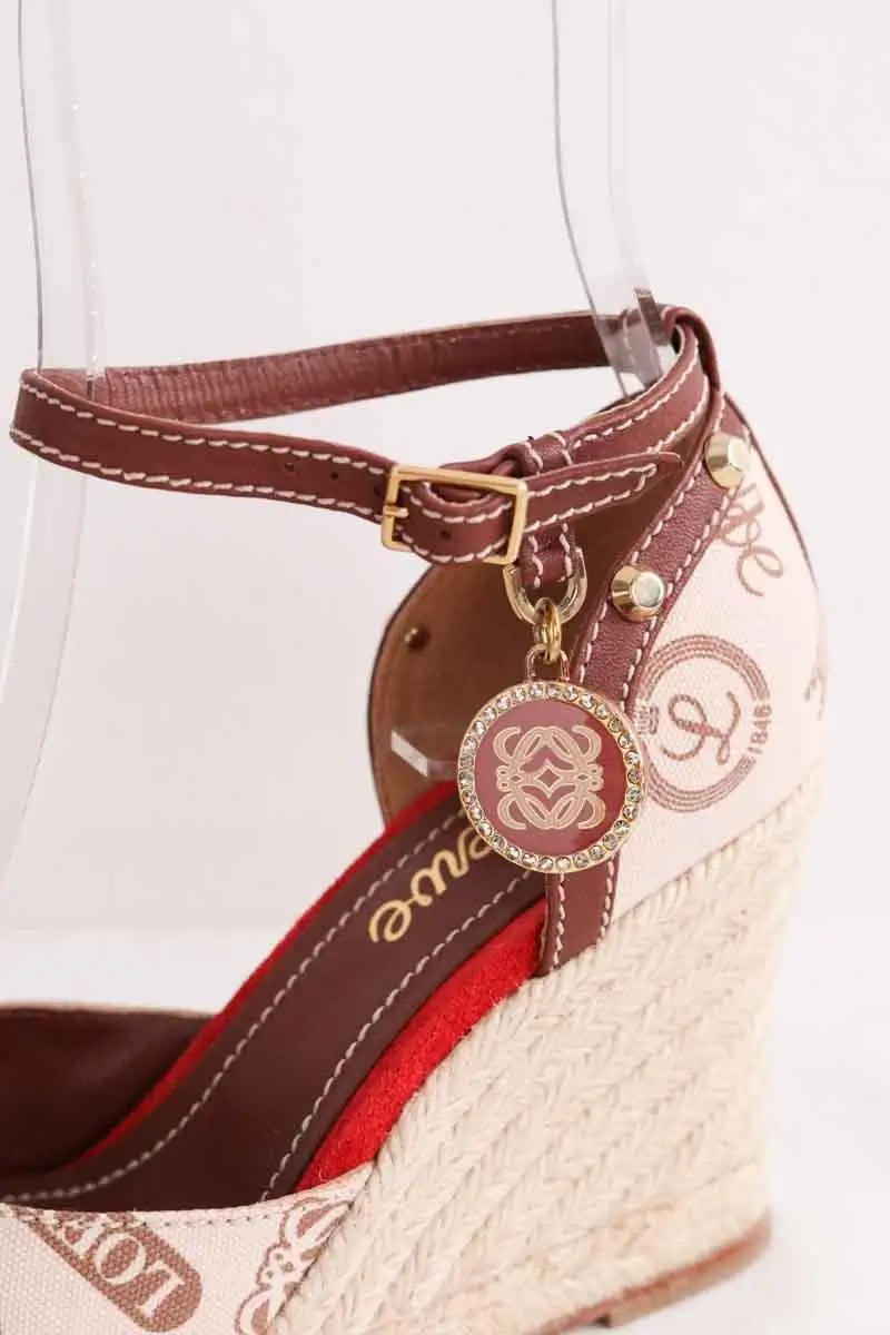 Sandales Loewe Beige en Tissu