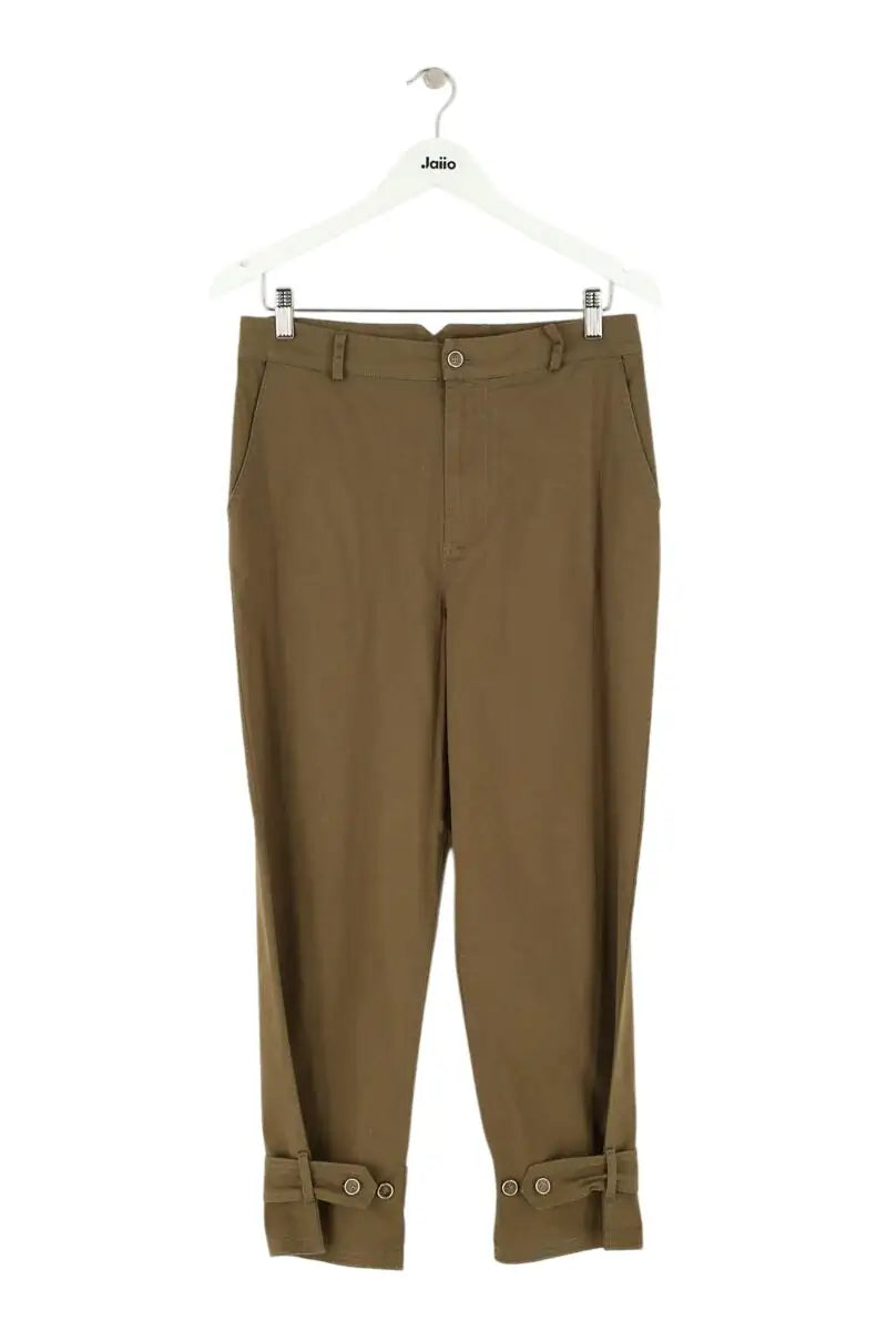 Pantalon droit Liu Jo Kaki en Coton, taille L - Seconde Main
