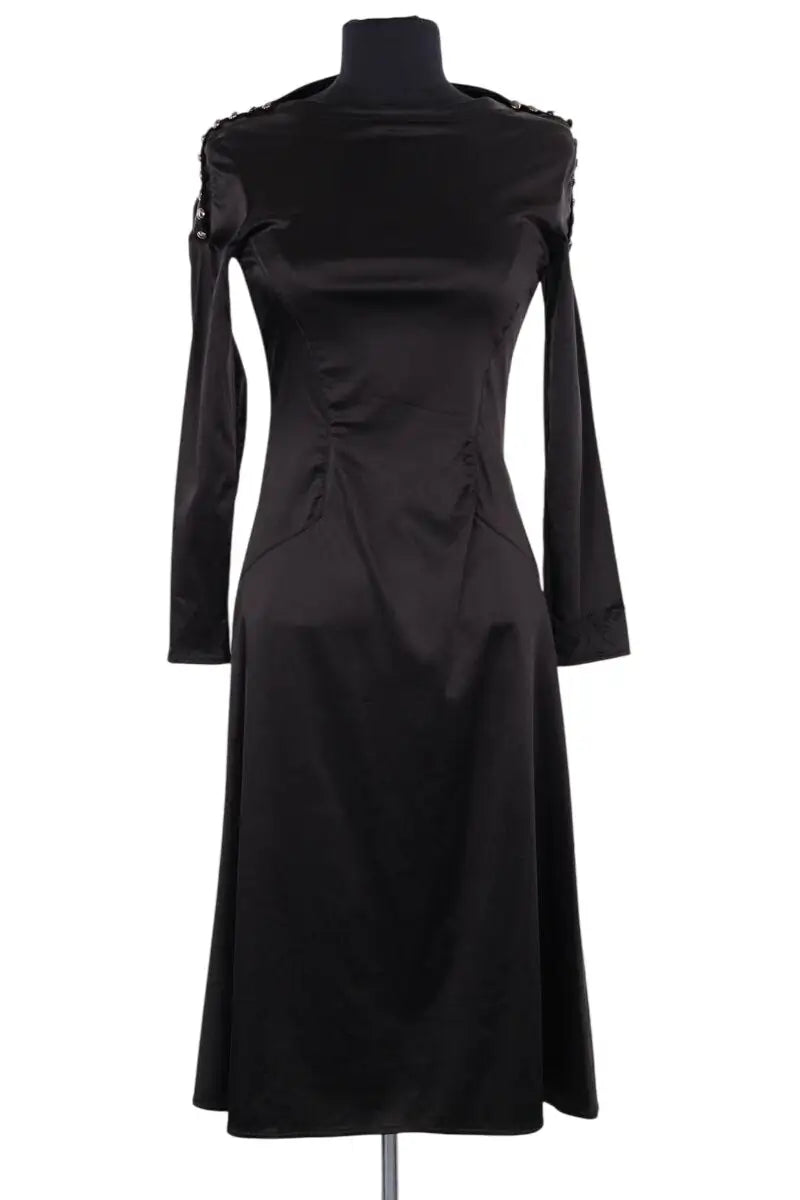 Robe Versace Noir en Synthétique, taille L - Seconde Main
