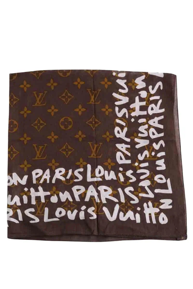 Carré Louis Vuitton Marron en Coton - Seconde Main