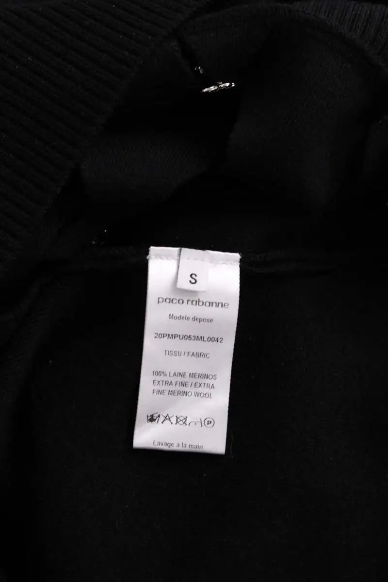 Pull Paco Rabanne Noir en Laine