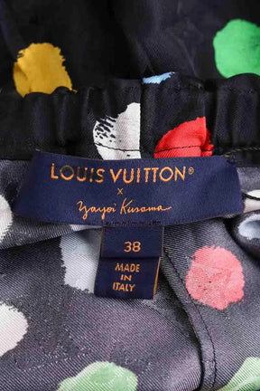 Pantalon droit Louis Vuitton Multicolore en Soie