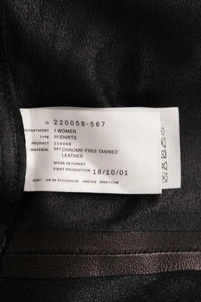 Chemise Arket Noir en Cuir