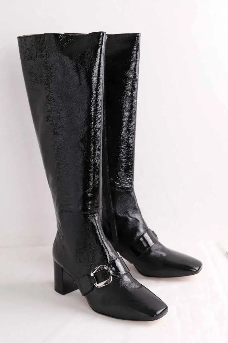 Bottes LK Bennett Gigi Noir en Cuir verni