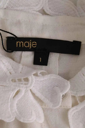 Blouse Maje Blanc en Synthétique