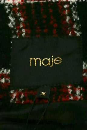 Manteau Maje Rouge en Laine