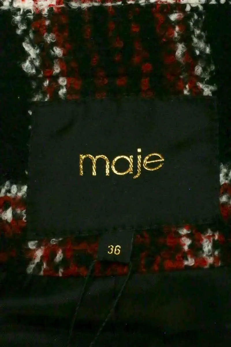 Manteau Maje Rouge en Laine