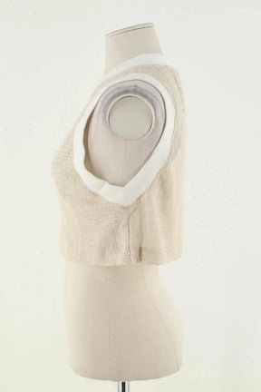Top sans manche Albertine Beige en Viscose