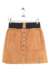 Mini jupe Zadig & Voltaire Junk Suede Camel en Daim, taille M - Seconde Main