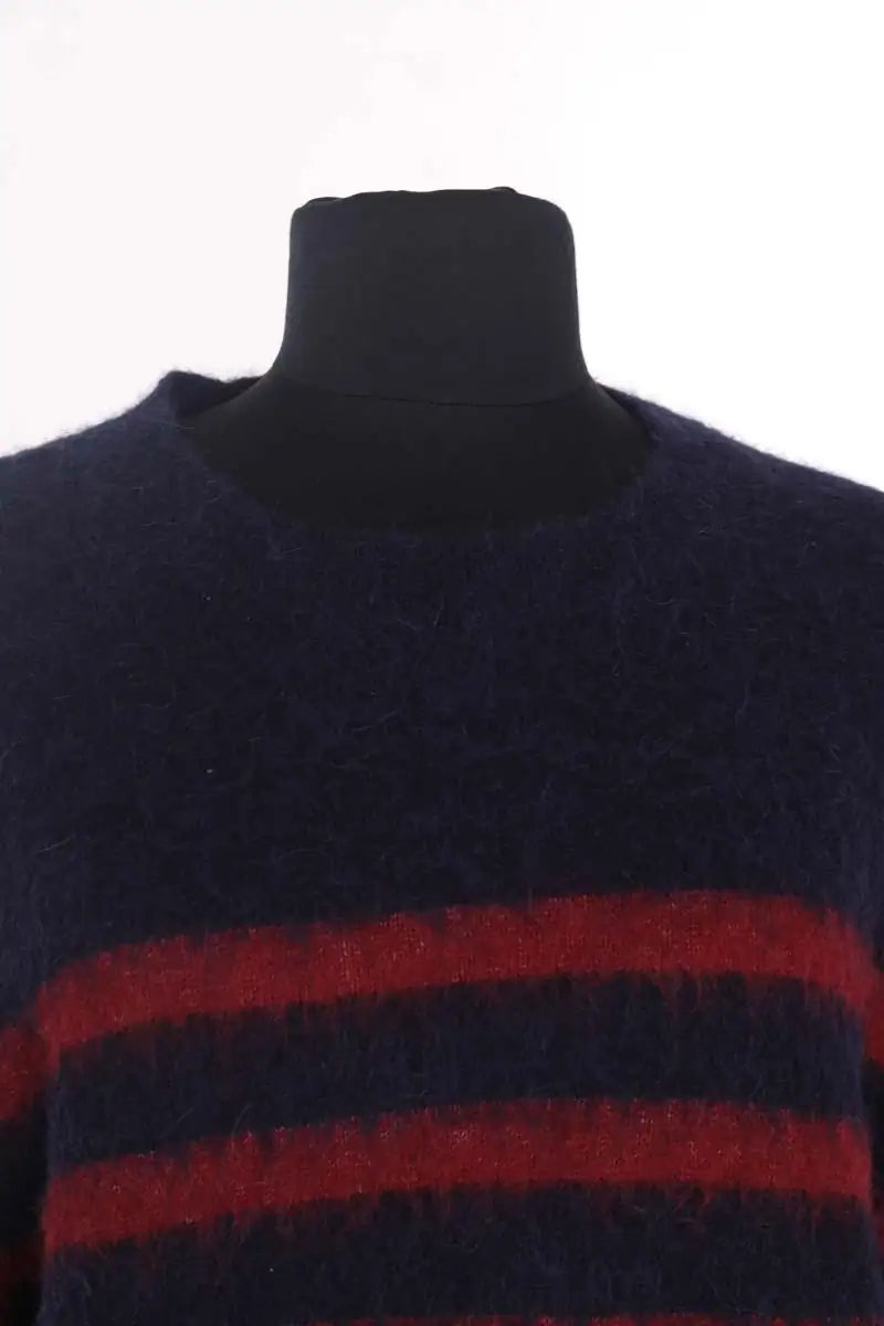 Pull rayé rouge et Tommy Hilfiger Bleu en Synthétique