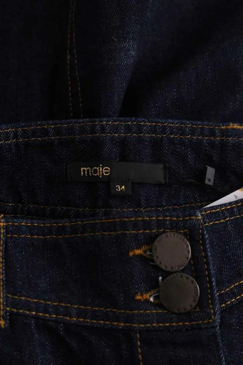 Mini jupe Maje Bleu en Coton