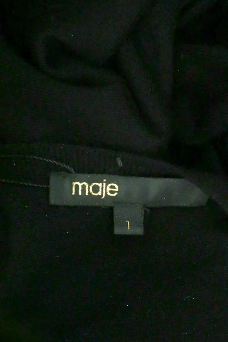Robe Maje Noir en Viscose