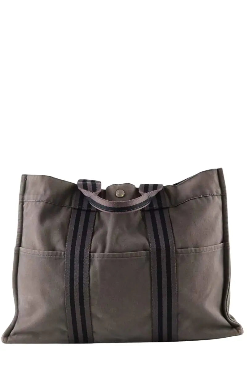 Sac à main Hermès Toto Gris en Coton - Seconde Main