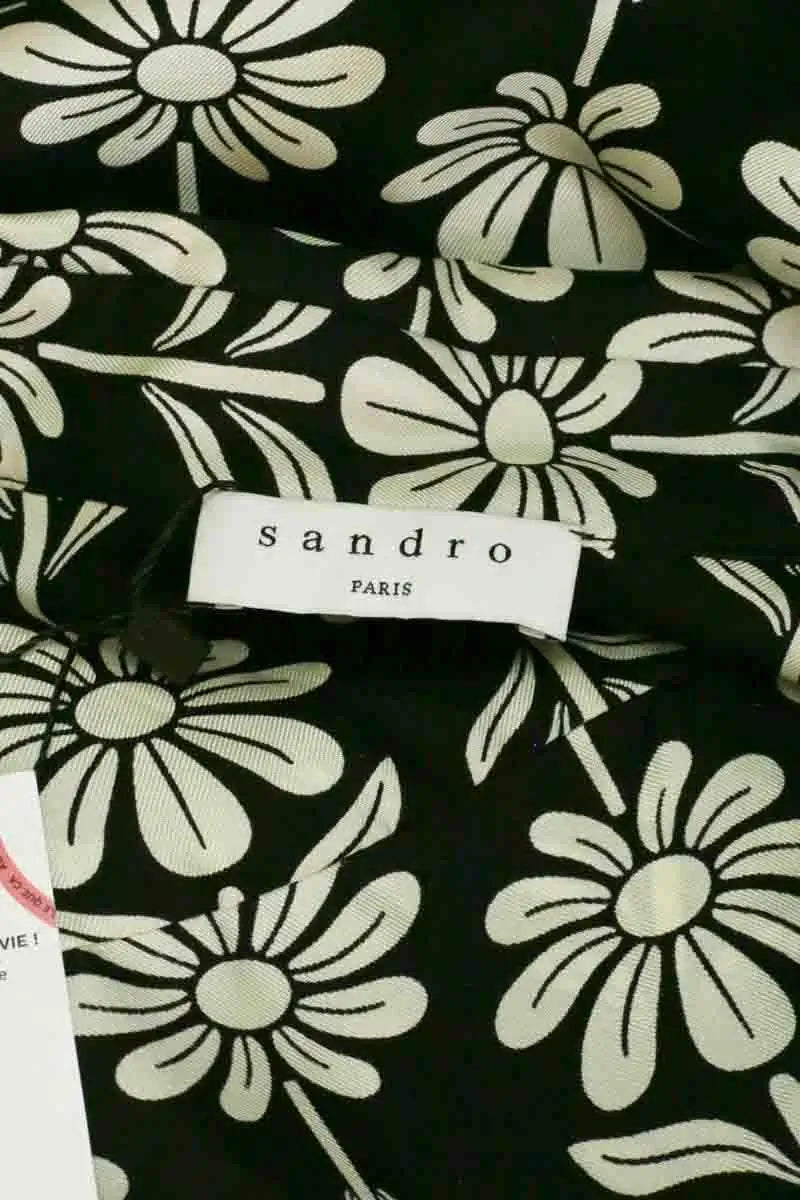 Blouse Sandro Noir en Soie