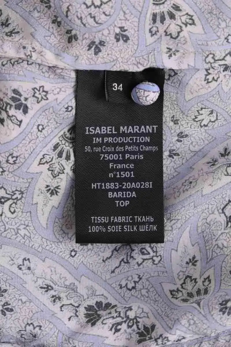 Blouse Isabel Marant Bleu en Soie