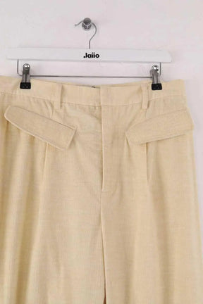 Pantalon droit Maryam Nassir Zadeh Jaune en Coton