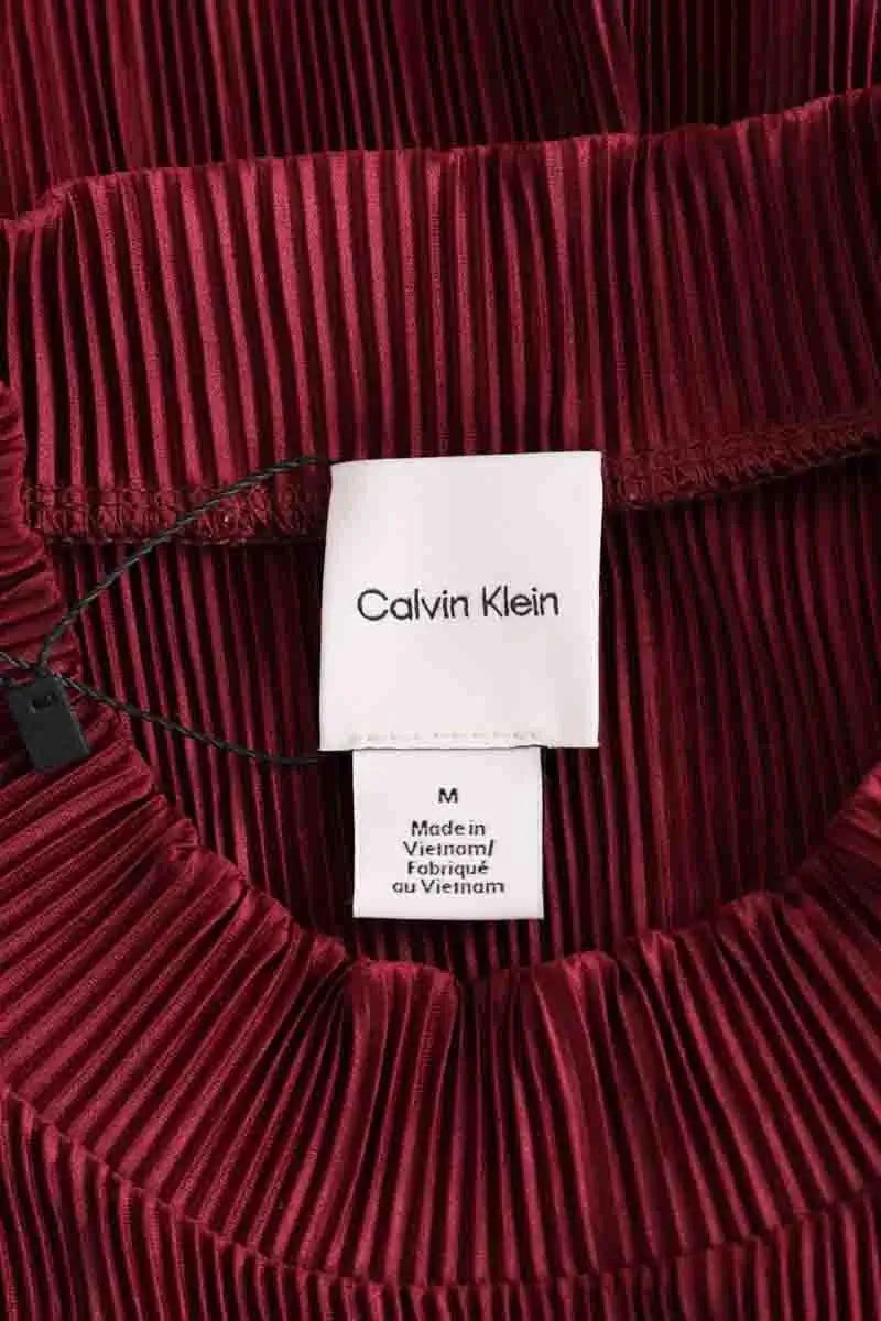 Robe Calvin Klein Bordeaux en Synthétique