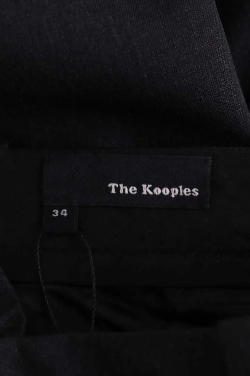 Pantalon droit The Kooples Noir en Laine