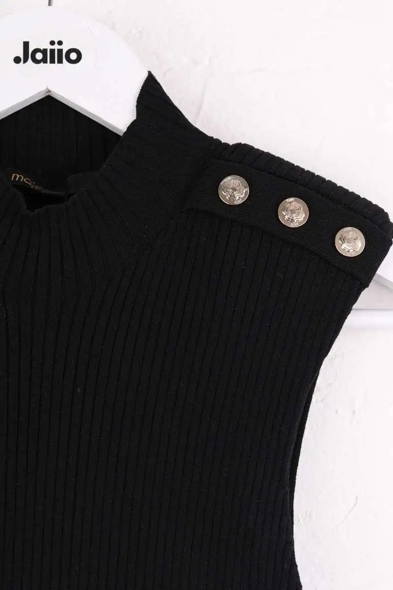 Robe Maje Noir en Synthétique
