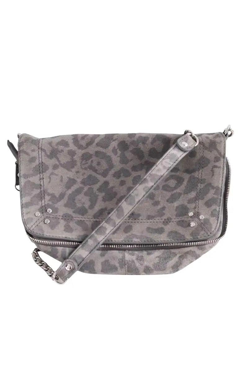Sac à bandoulière BOBI S Jérôme Dreyfuss Gris en Cuir - Seconde Main