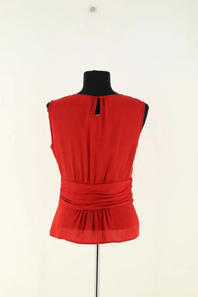 Top sans manche Paule Ka Rouge en Soie