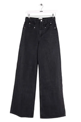 Jean large Isabel Marant Noir en Coton, taille XS - Seconde Main