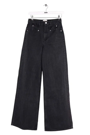 Jean large Isabel Marant Noir en Coton, taille XS - Seconde Main
