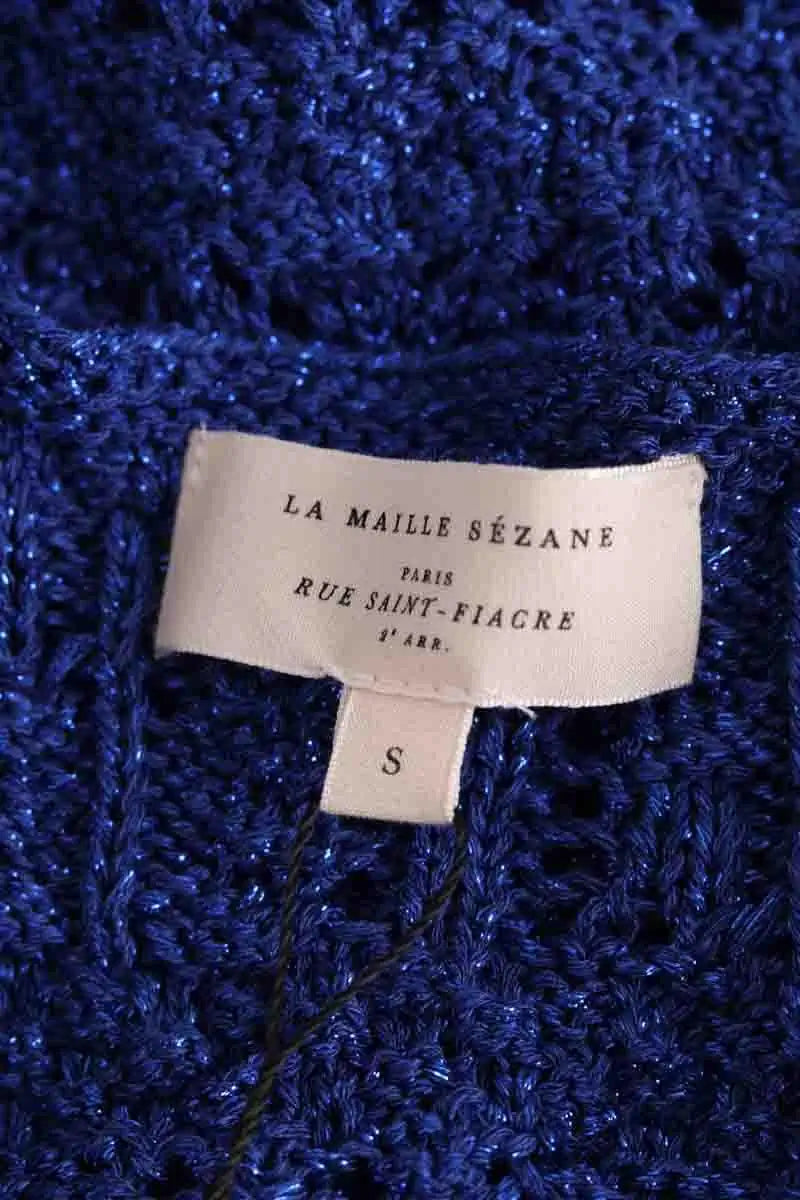 Top sans manche Sézane Bleu en Viscose