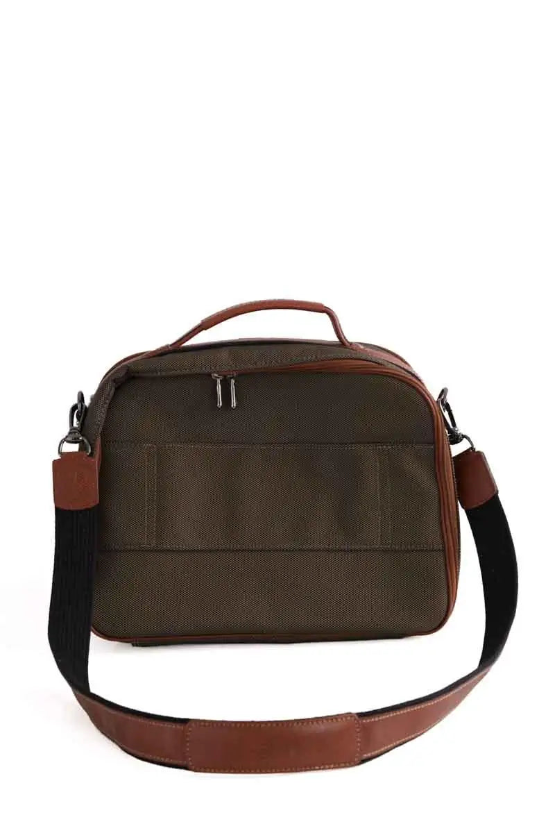 Sac vanity Longchamp Kaki en Cuir