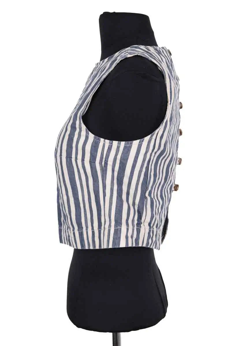 Top sans manche Sézane Bleu en Coton