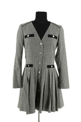 Robe Maje Blanc en Synthétique, taille S - Seconde Main