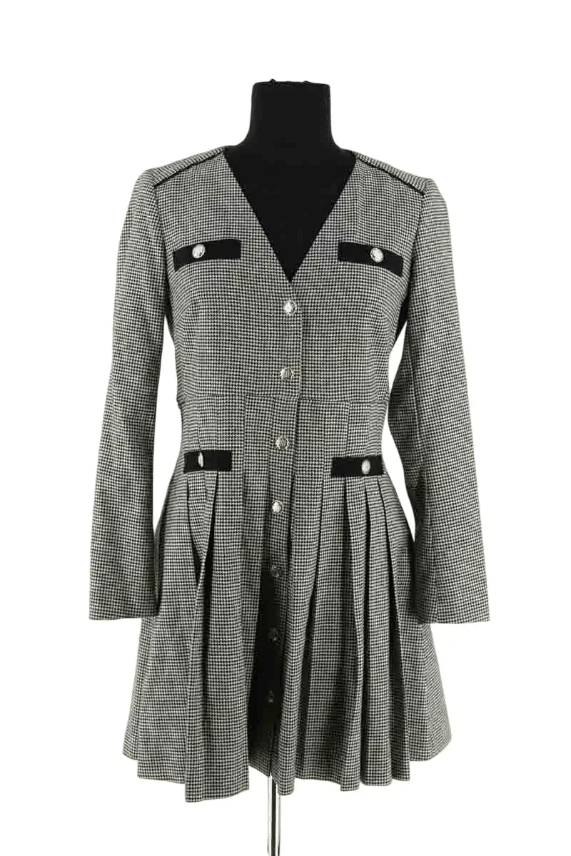Robe Maje Blanc en Synthétique, taille S - Seconde Main