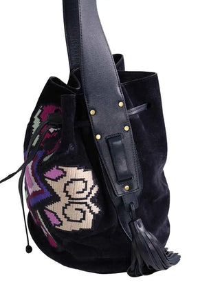 Sac Seau Isabel Marant Silano Marine en Daim