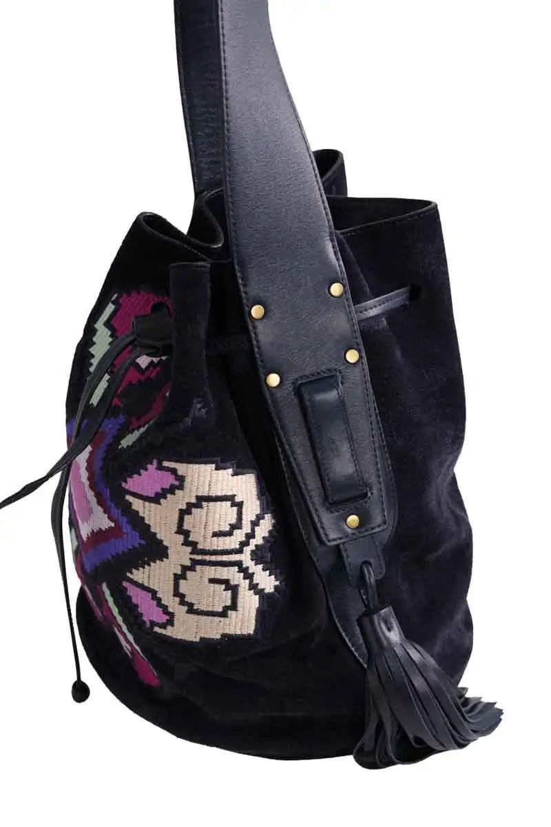 Sac Seau Isabel Marant Silano Marine en Daim