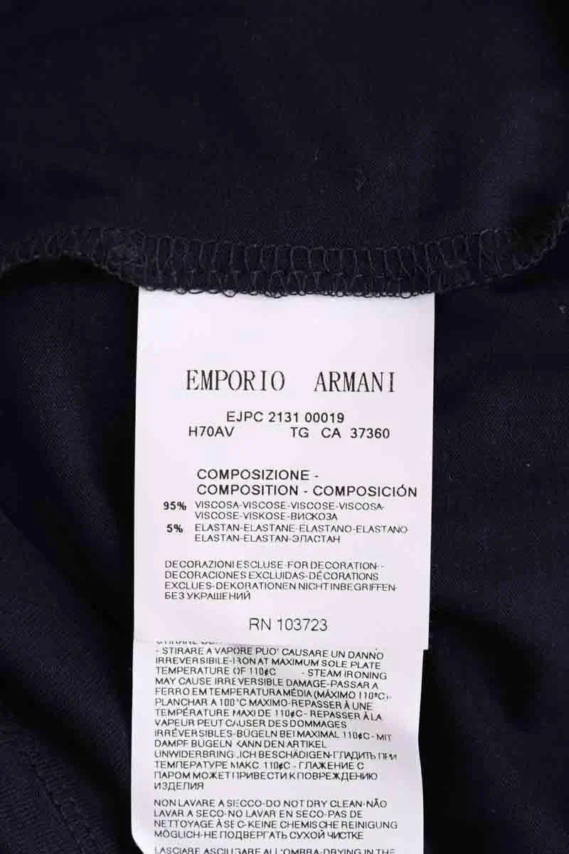 T-shirt Emporio Armani Marine en Viscose