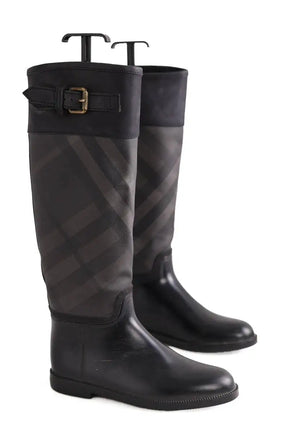 Bottes de pluie Burberry Noir en Tissu